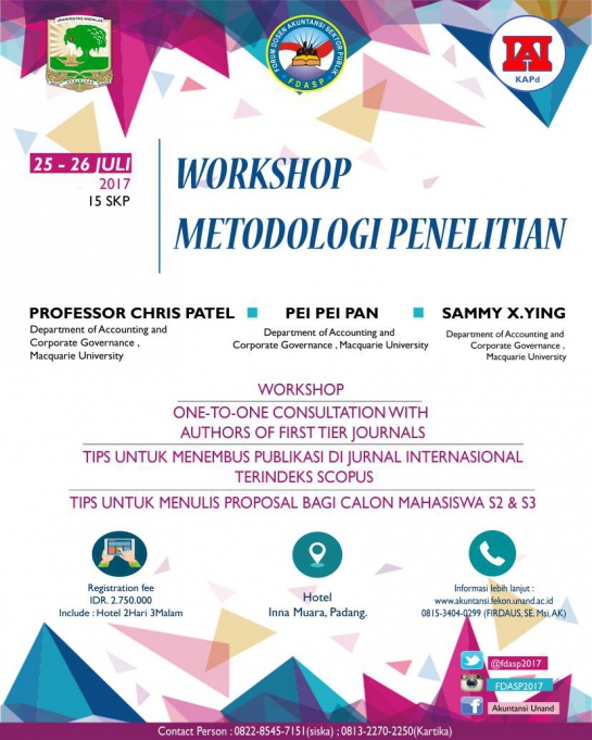 Workshop on Research Methodology FDASP 2017
